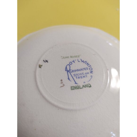 Royal Winton Chintz Style TEA CUP AND SAUCER set "June Roses" 1940's - Picture 11 of 12